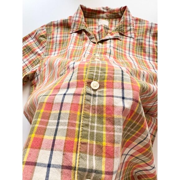 Men's NUDIE Brandon Madras Check Cotton Short Sleeve Button Down Shirt, Size XL - Picture 5 of 15